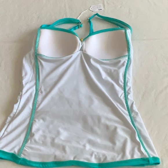 Lisa Blue Tankini Top SPLASH OF COLOR  -Deep Aqua (#46) - Picture 8 of 10